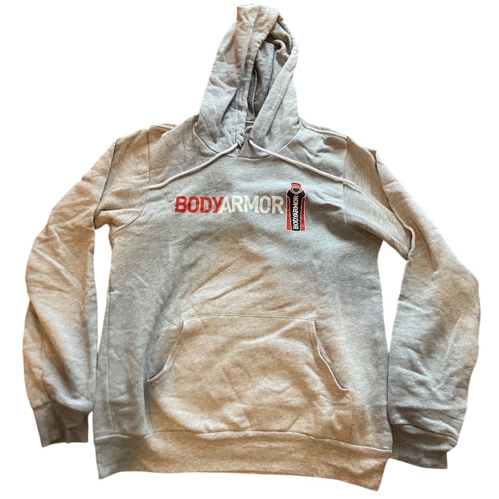 Bella Canvas Gray Hoodie with BODYARMOR Logo